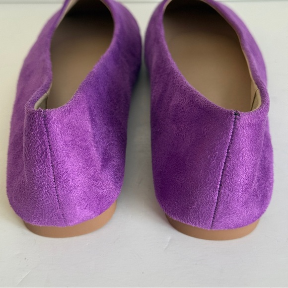 Unbranded Women's Purple Square Toe Faux Suede Ballet Flats Size EU 38 | US 7.5 - Picture 5 of 8